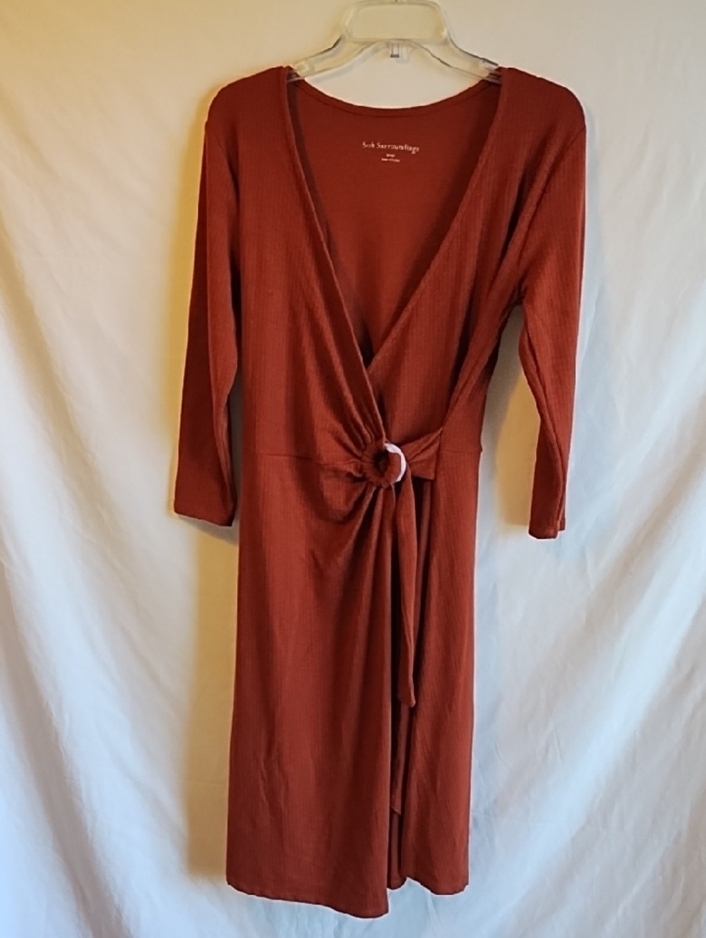 Soft Surroundings Rust Wrap Dress